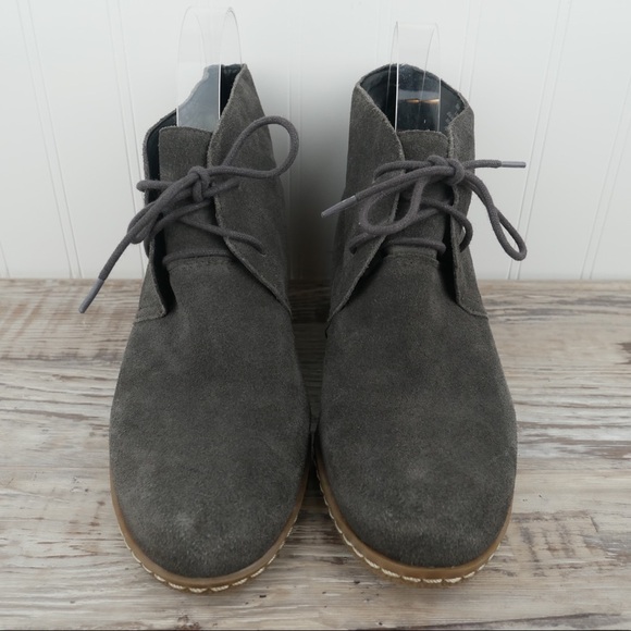 Franco Sarto wedge booties gray suede - Picture 5 of 9